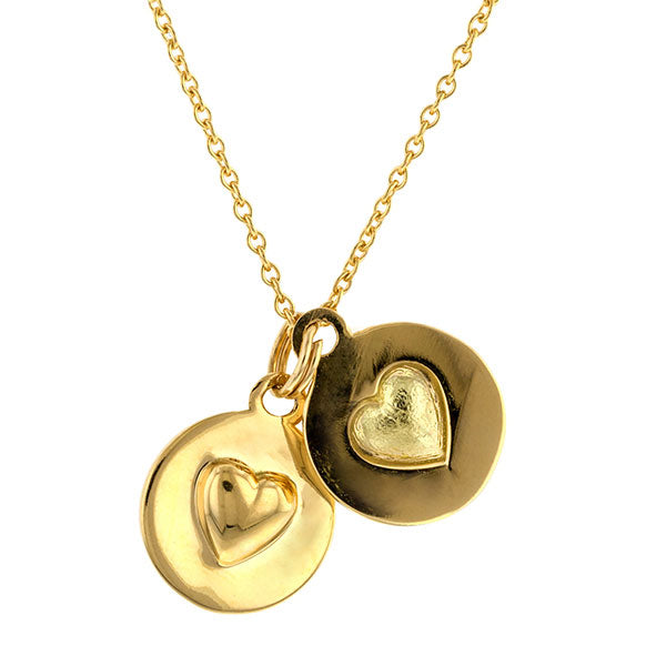 You and Me Sphere Heart Pendant Necklace sold by Doyle and Doyle an antique and vintage jewelry boutique