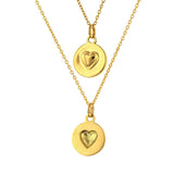 You and Me Sphere Heart Pendant Necklace sold by Doyle and Doyle an antique and vintage jewelry boutique